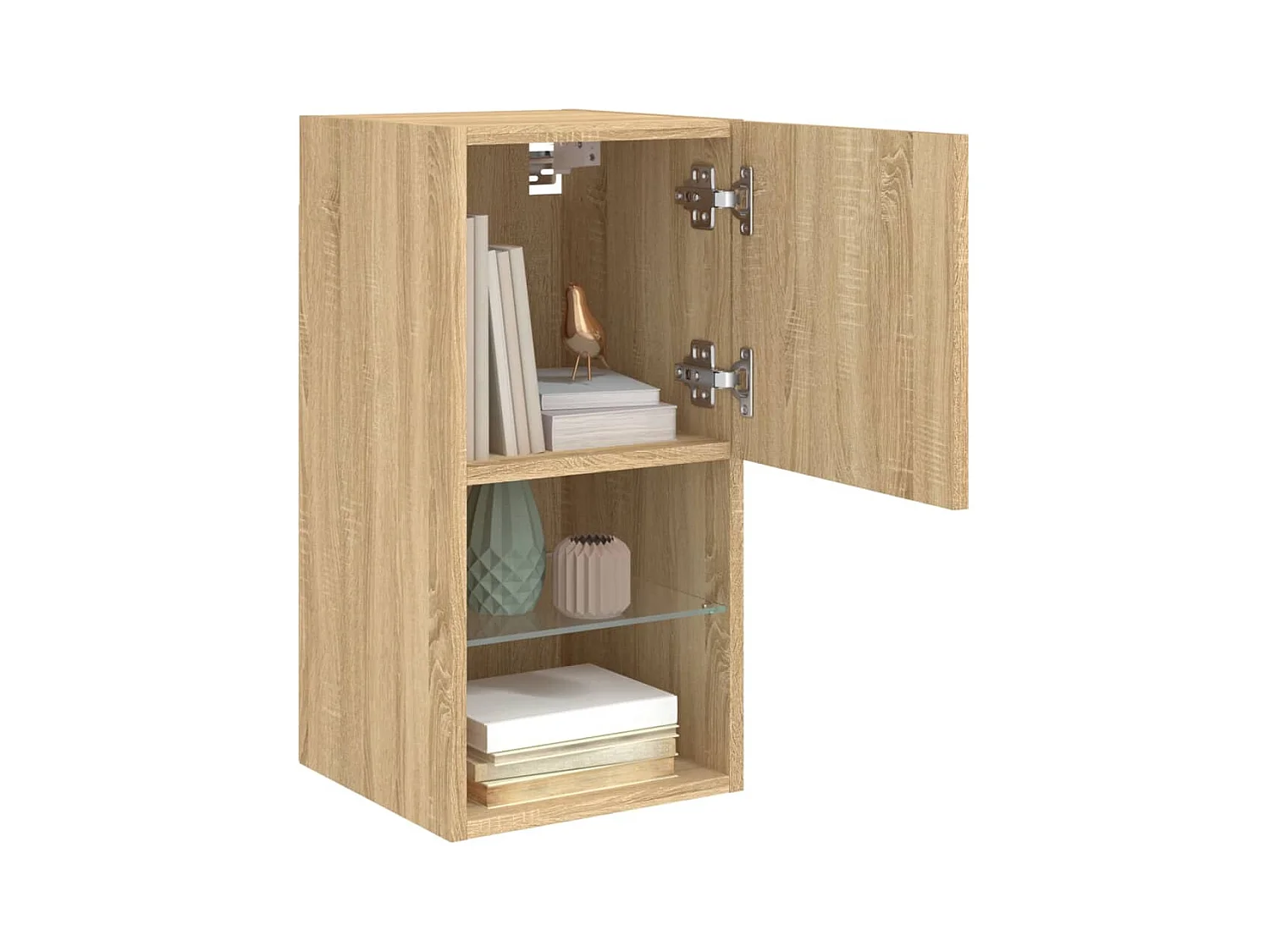 Muebles de TV con luces LED 2 piezas roble sonoma 30,5x30x60 cm