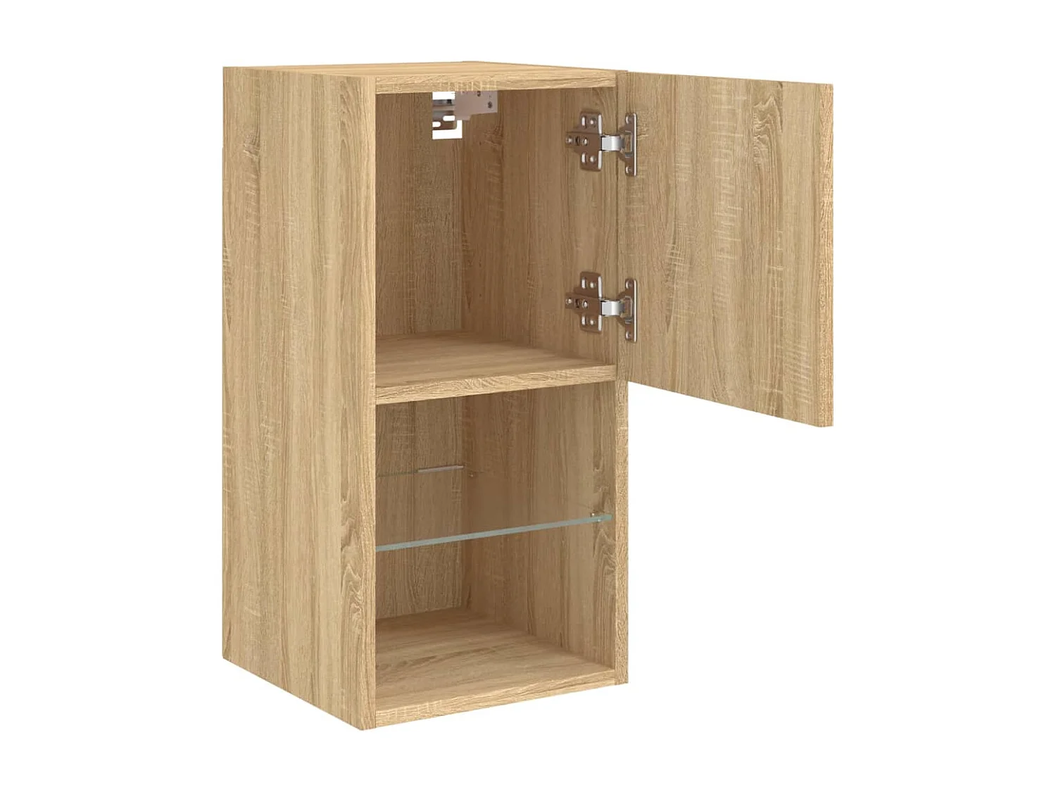 Muebles de TV con luces LED 2 piezas roble sonoma 30,5x30x60 cm