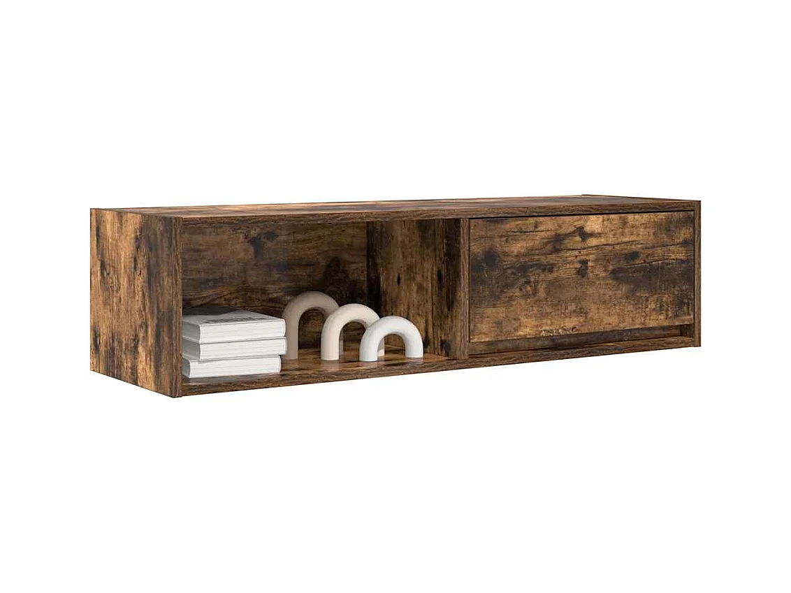 Meubles TV 2 pcs chêne fumé 100x31x25,5 cm bois d'ingénierie