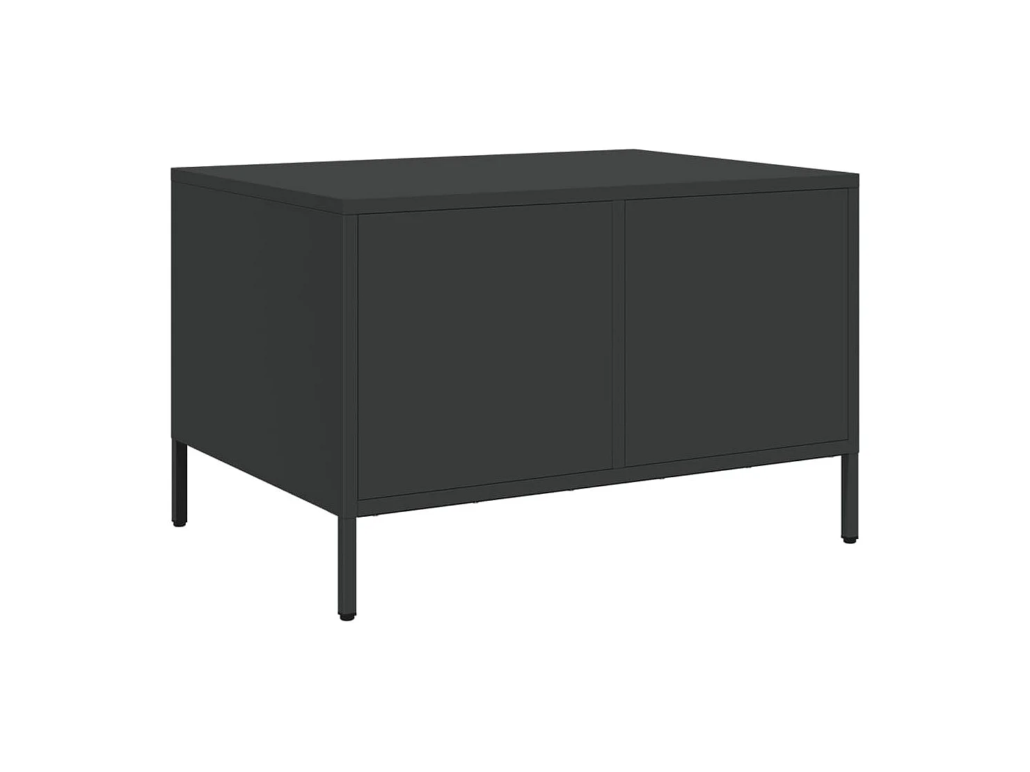 Meuble TV noir 68x50x43,5 cm acier laminé à froid