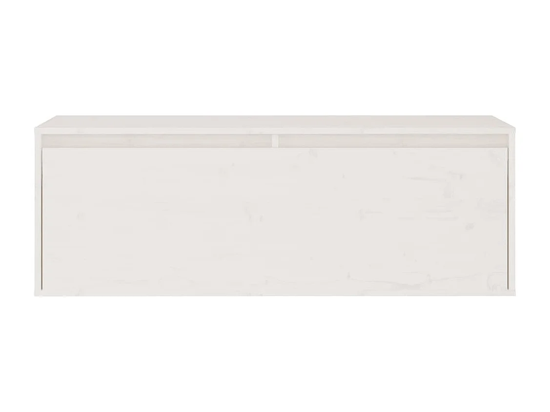 Conjunto de mueble de TV de 2 piezas Blanco Madera maciza de pino