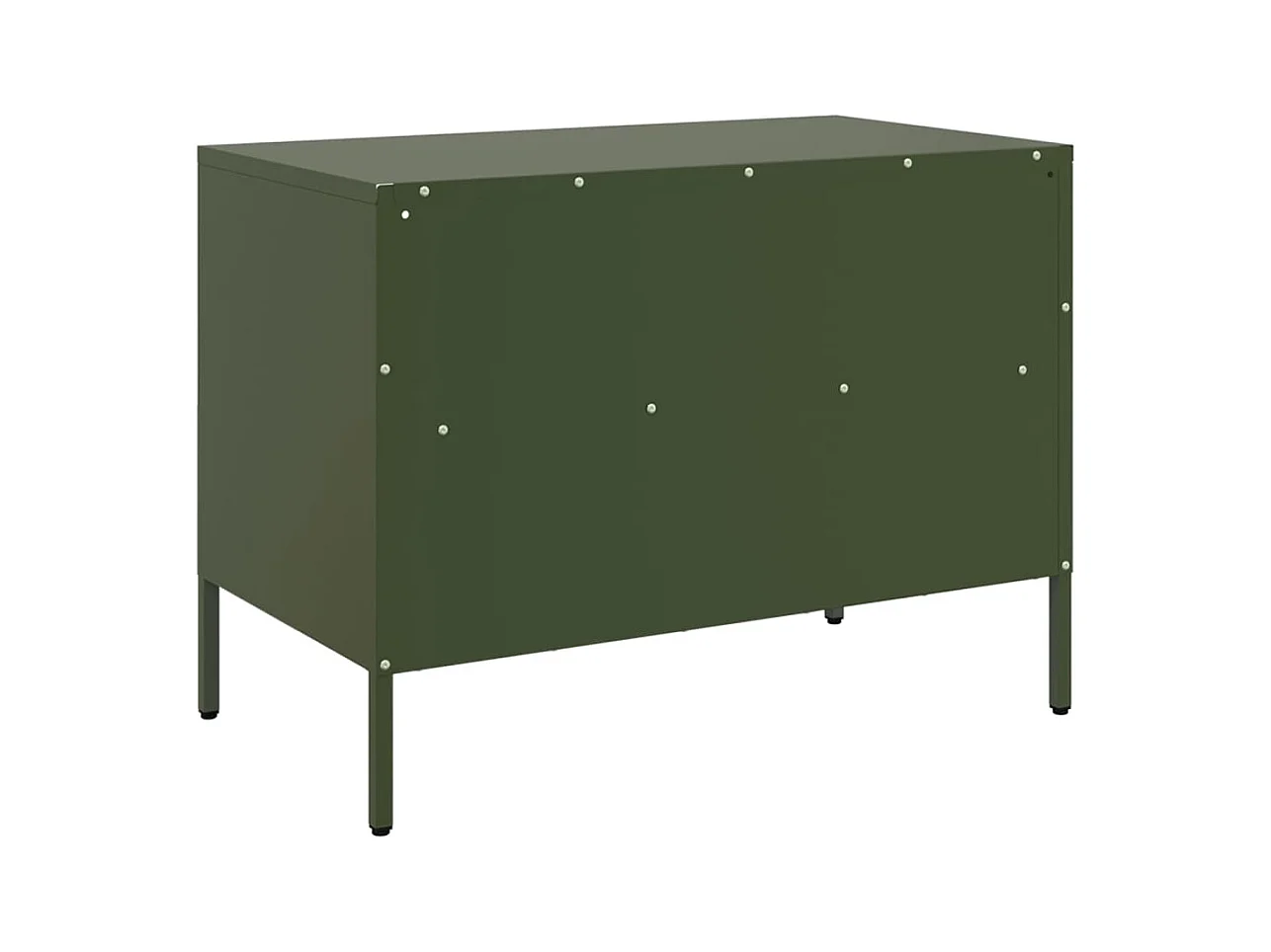 Meubles TV 2 pcs vert olive 68x39x50,5 cm acier
