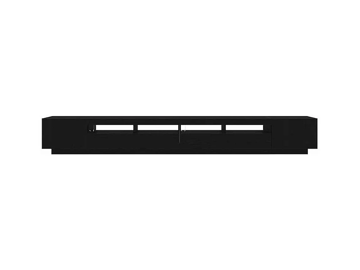 Mueble de TV de 3 piezas Negro 300 x 35 x 40 cm Madera de ingeniería