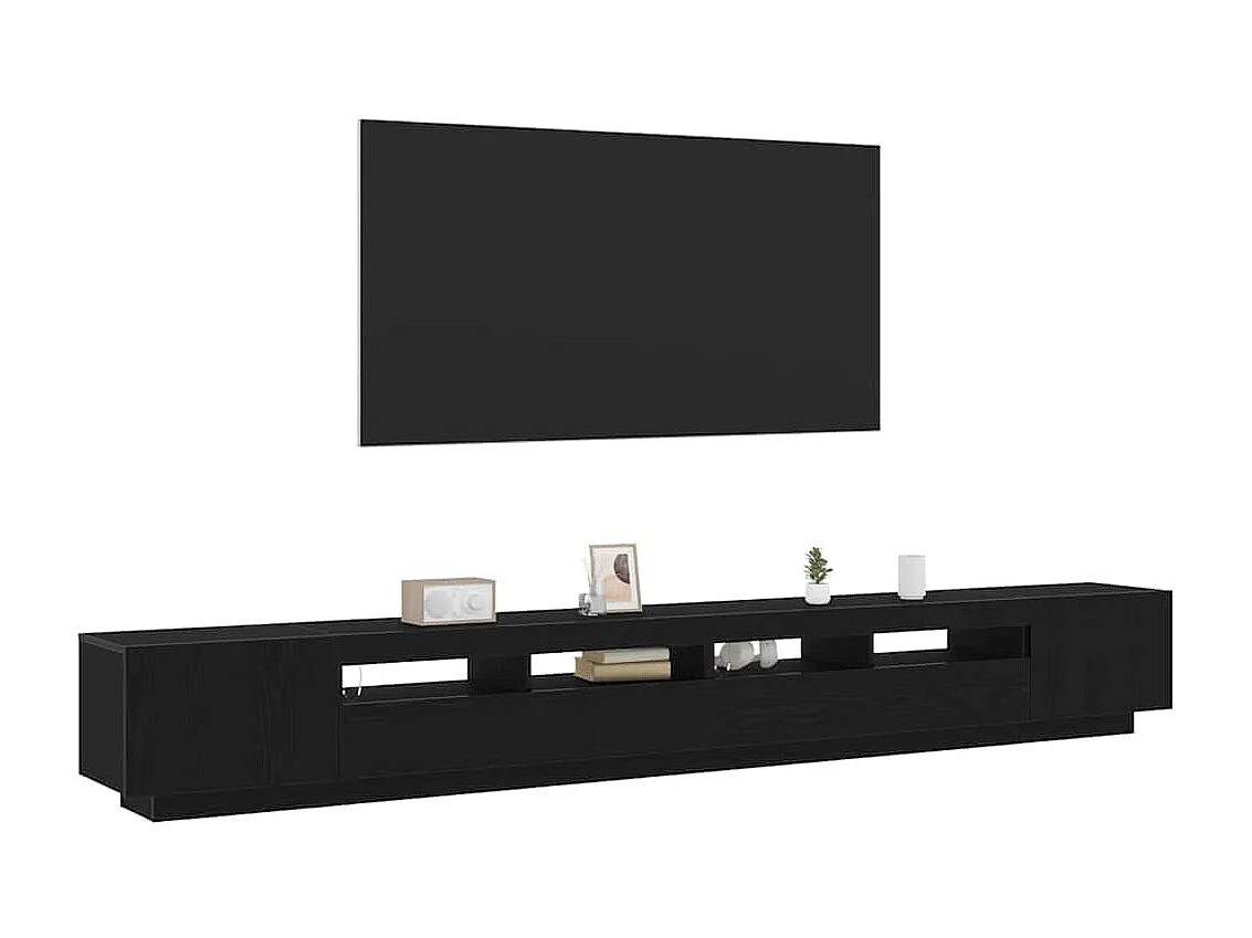 3-delige tv-kast Zwart 300 x 35 x 40 cm Bewerkt hout