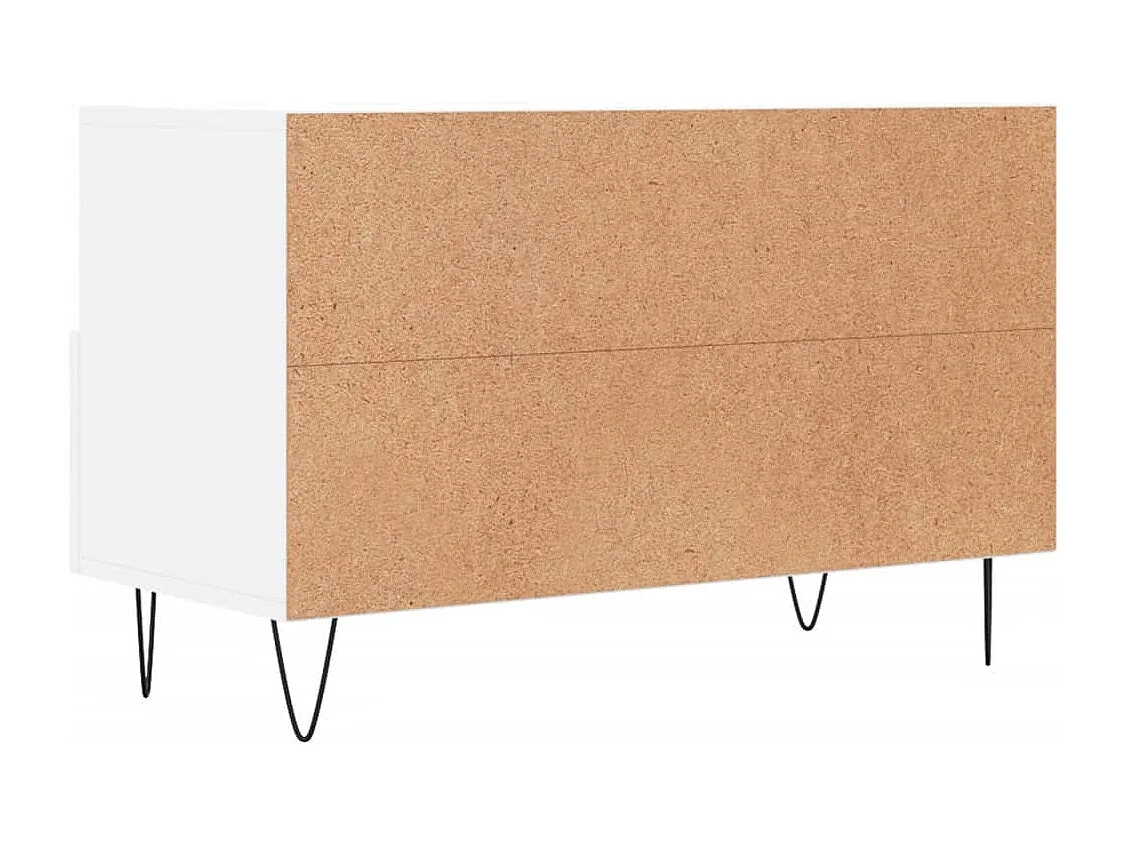 Meuble TV Blanc 80x36x50 cm Bois d'ingénierie