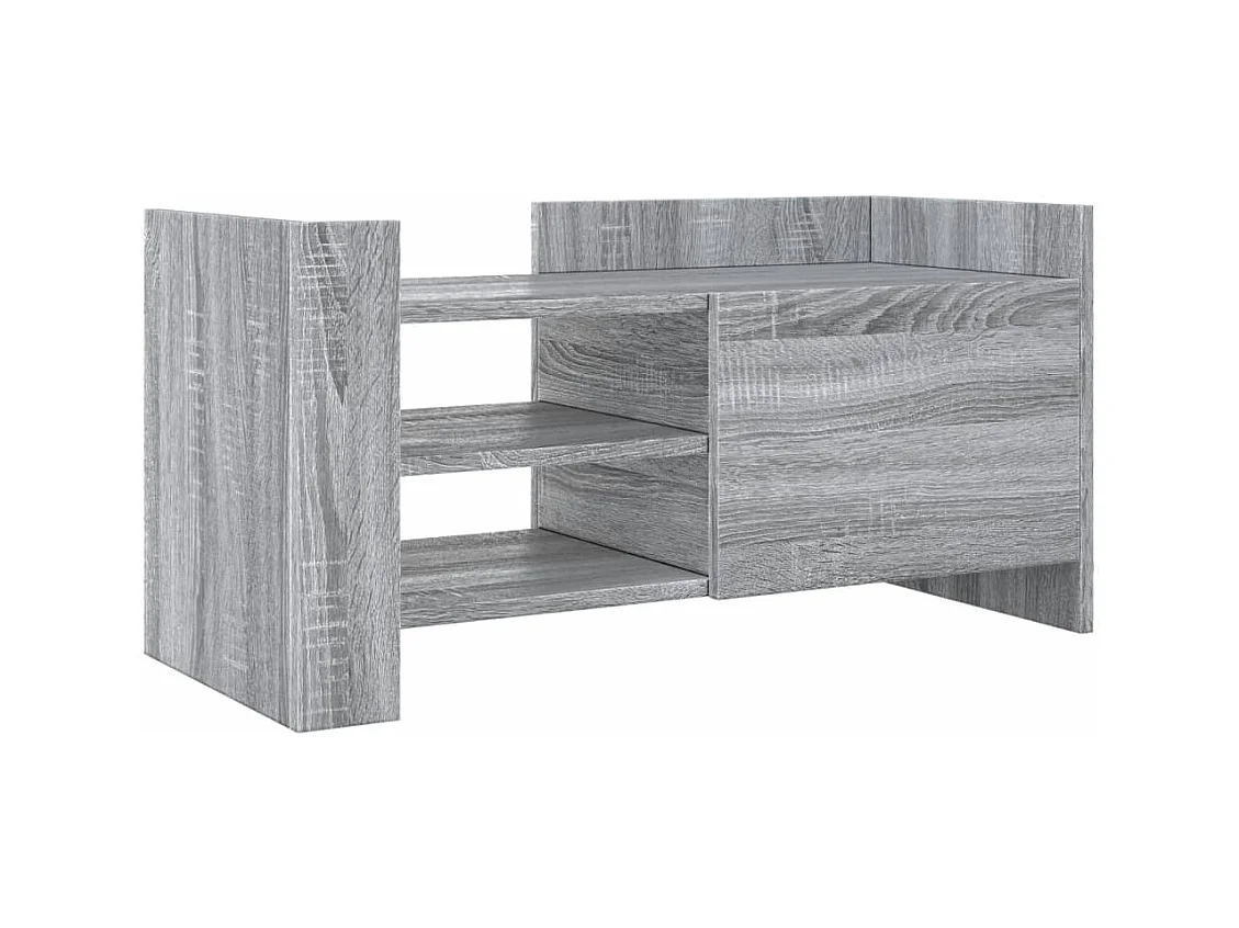 Meuble TV sonoma gris 80x35x40 cm bois d'ingénierie