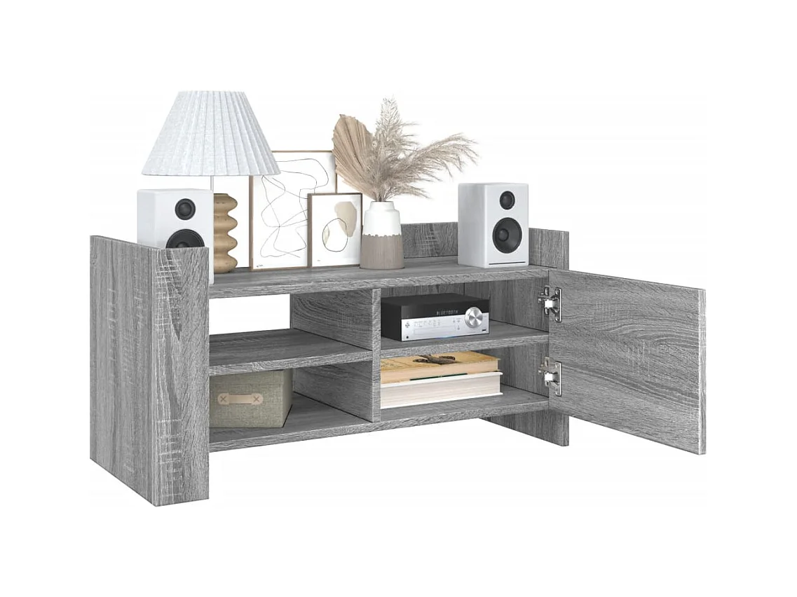 Meuble TV sonoma gris 80x35x40 cm bois d'ingénierie