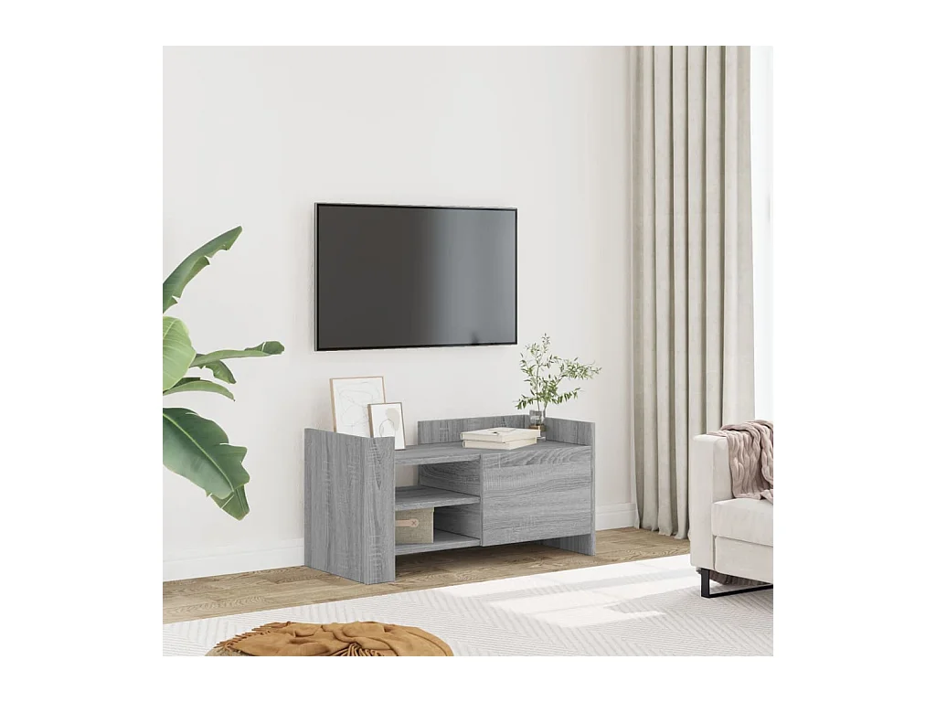 Meuble TV sonoma gris 80x35x40 cm bois d'ingénierie