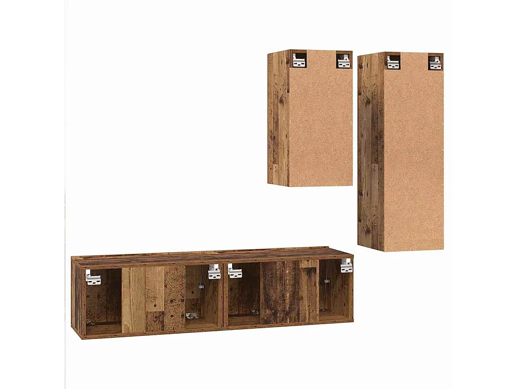 Ensemble meuble TV 4 pcs Bois ancien 30,5 x 30 x 90 cm