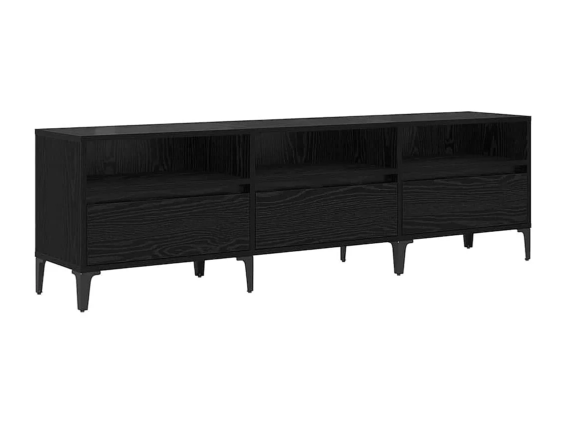 Meuble TV Chêne noir 150 x 30 x 44.5 cm Bois d'ingénierie