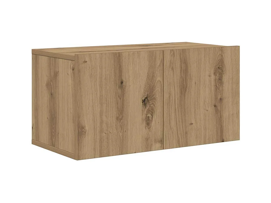 Set di mobili TV da 3 pezzi, rovere lavorato a mano, 60 x 30 x 30 cm