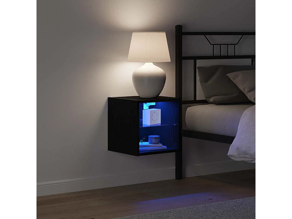 Meuble TV Noir 30 x 28,5 x 30 cm Bois d'ingénierie