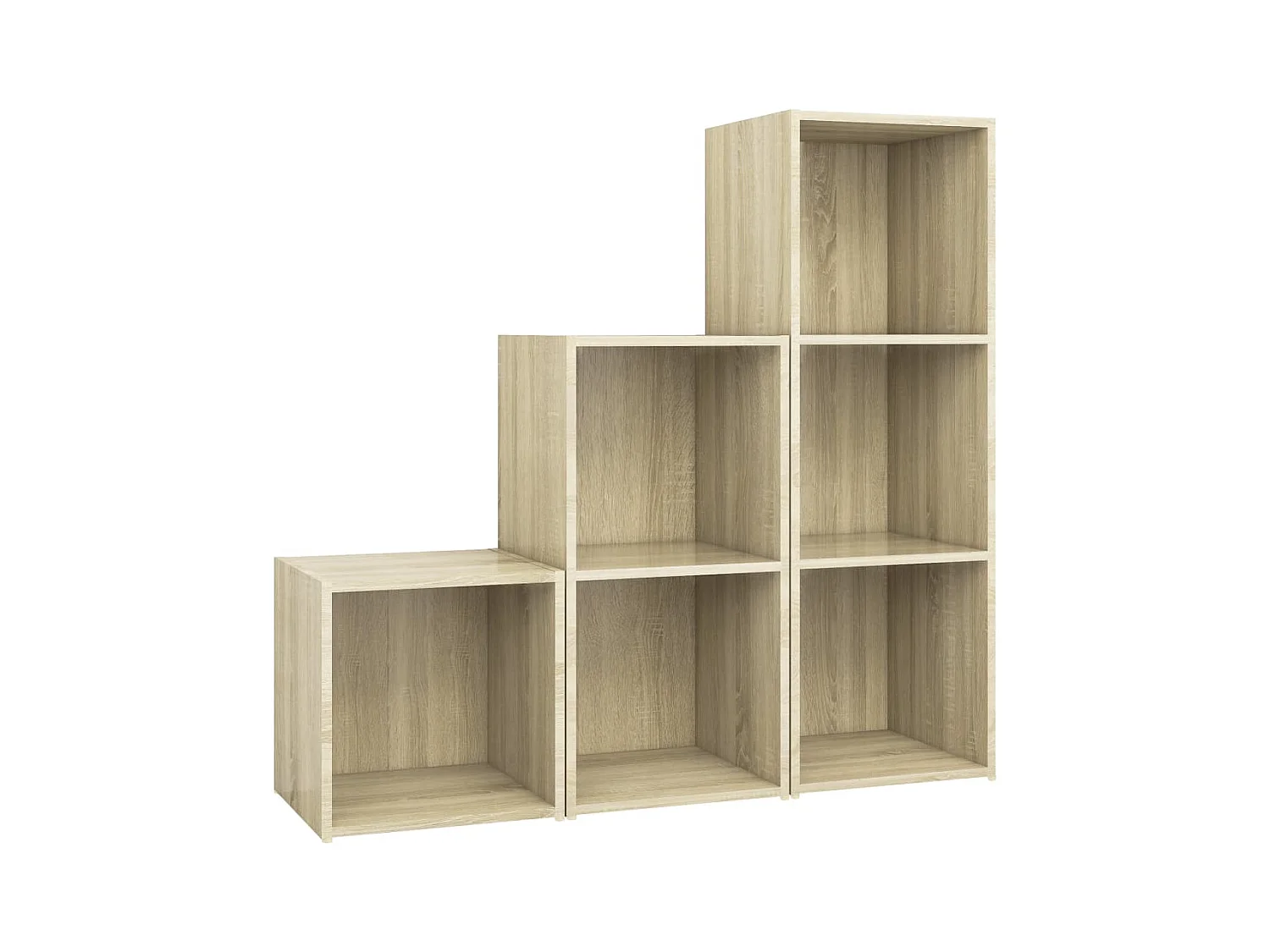 Conjunto de soporte para TV de 3 piezas de madera de ingeniería de roble Sonoma