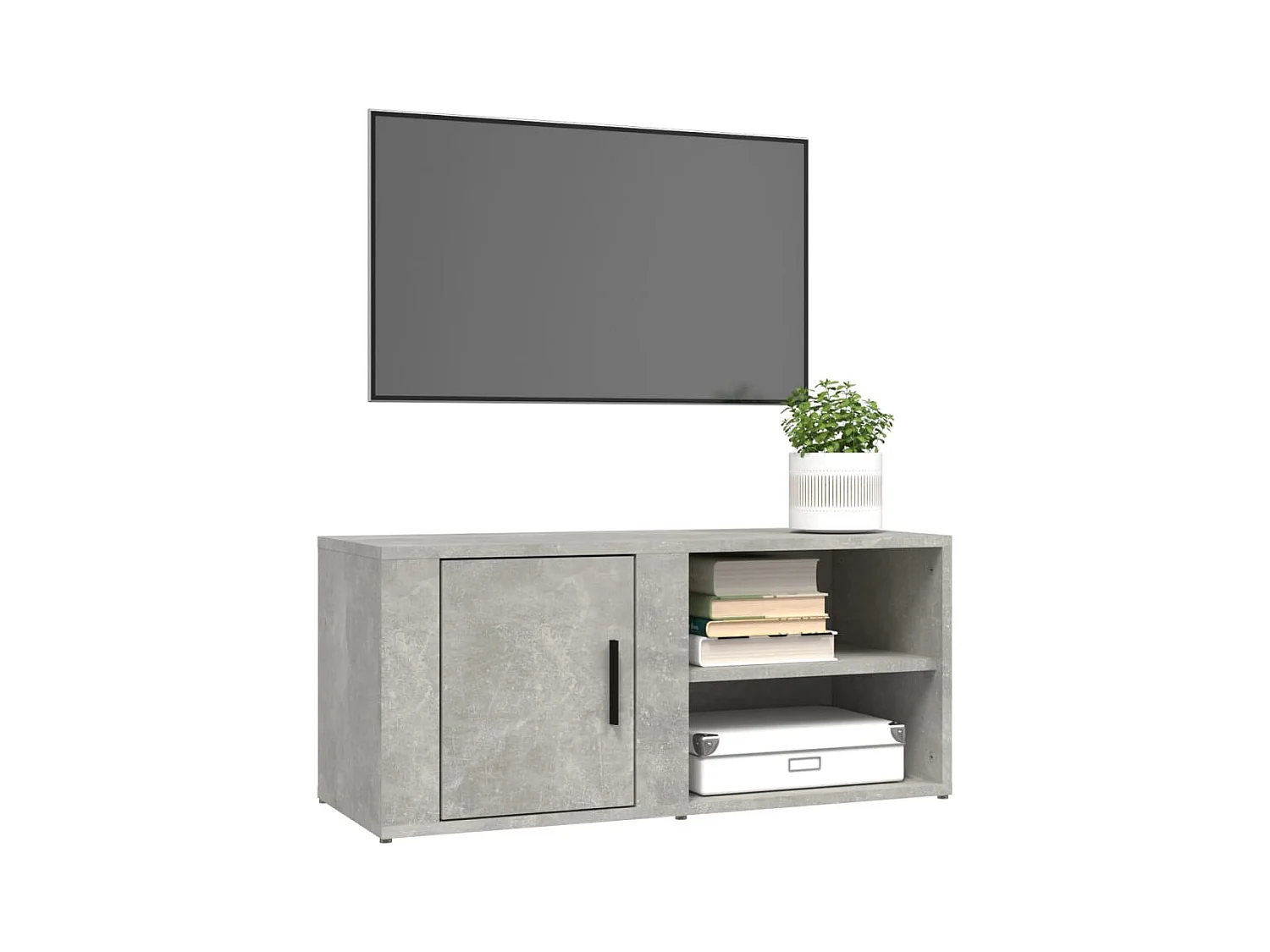 Meubles TV 2 pcs Gris béton 80x31,5x36 cm Bois d'ingénierie