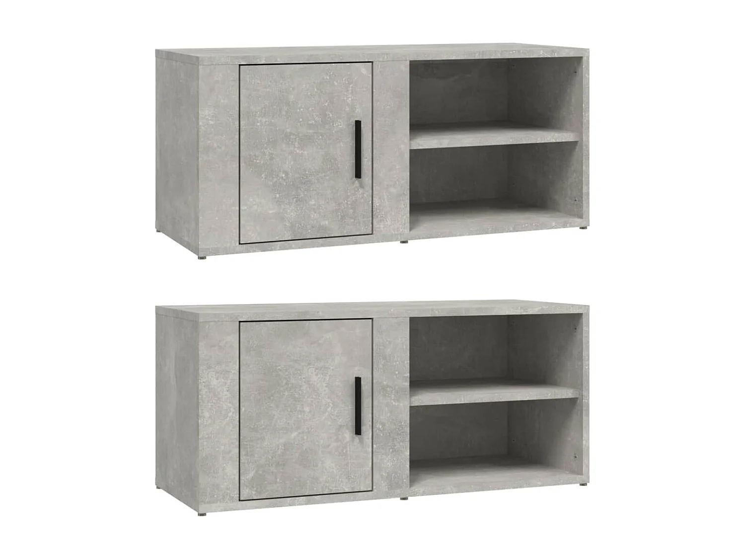 Meubles TV 2 pcs Gris béton 80x31,5x36 cm Bois d'ingénierie