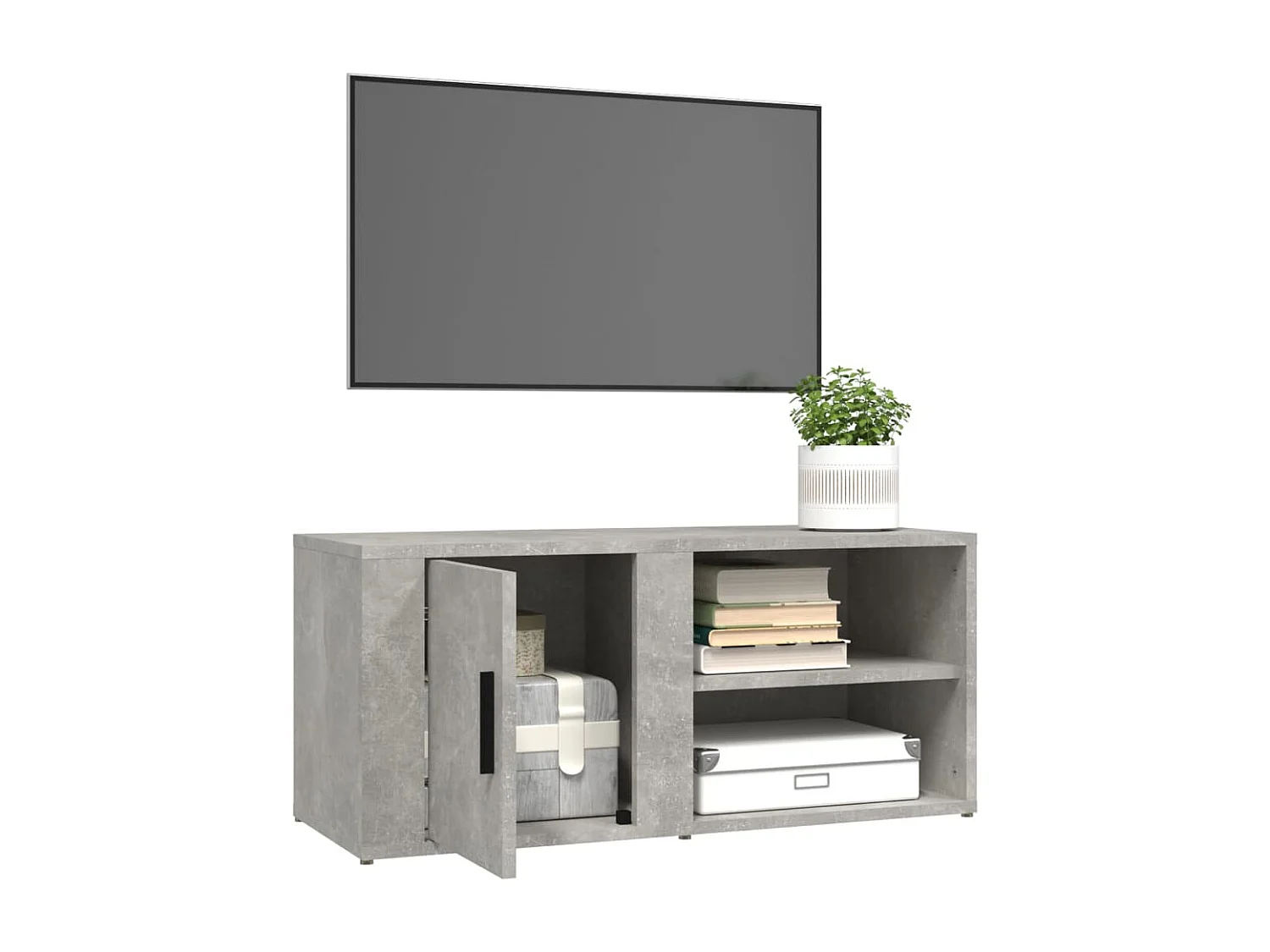 Meubles TV 2 pcs Gris béton 80x31,5x36 cm Bois d'ingénierie