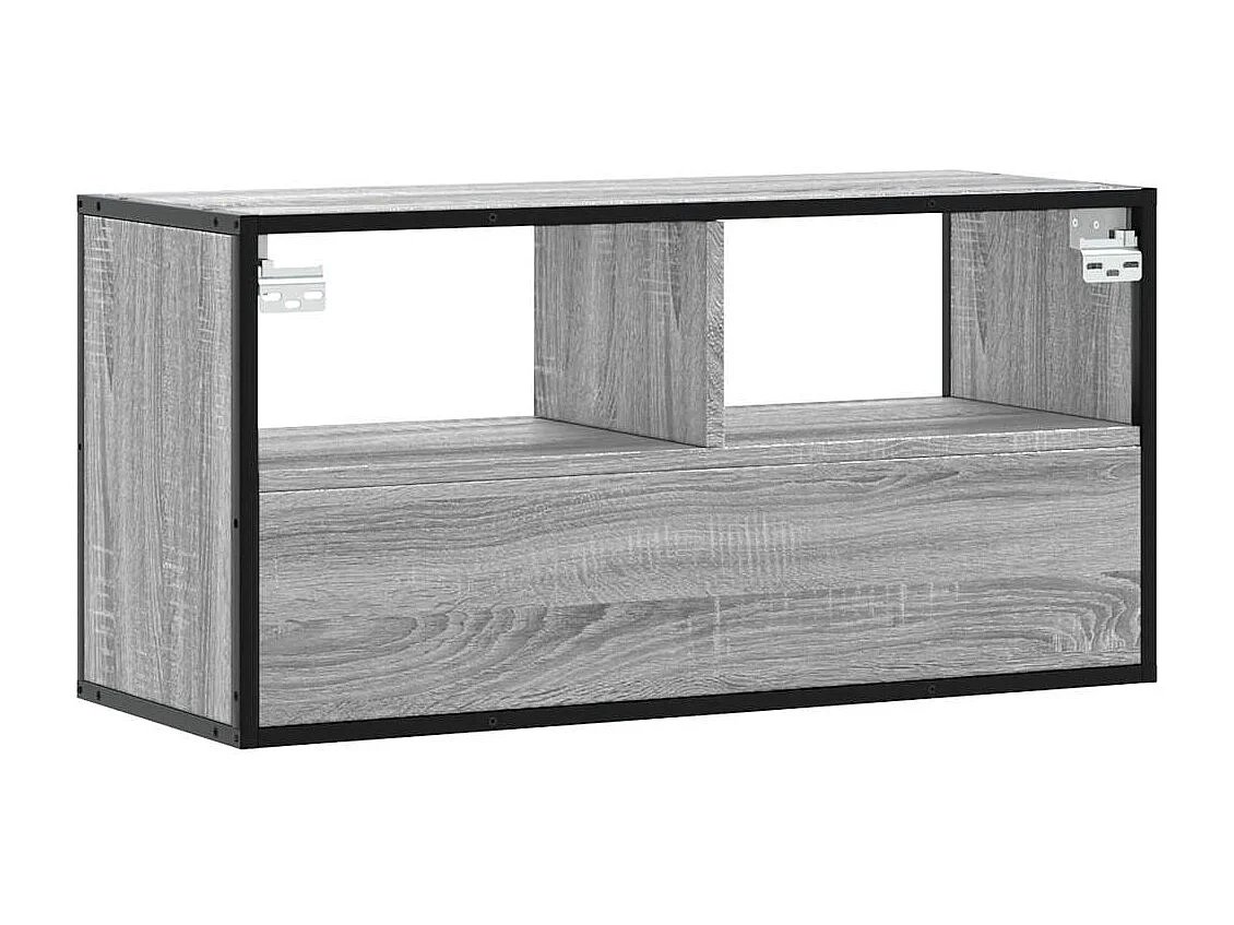 Sonoma Grey TV-meubel 80x31x39,5 cm Gemaakt van bewerkt hout en metaal
