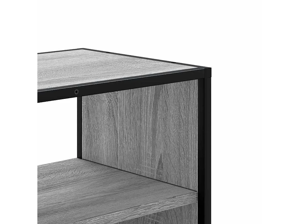 Sonoma Grey TV-meubel 80x31x39,5 cm Gemaakt van bewerkt hout en metaal