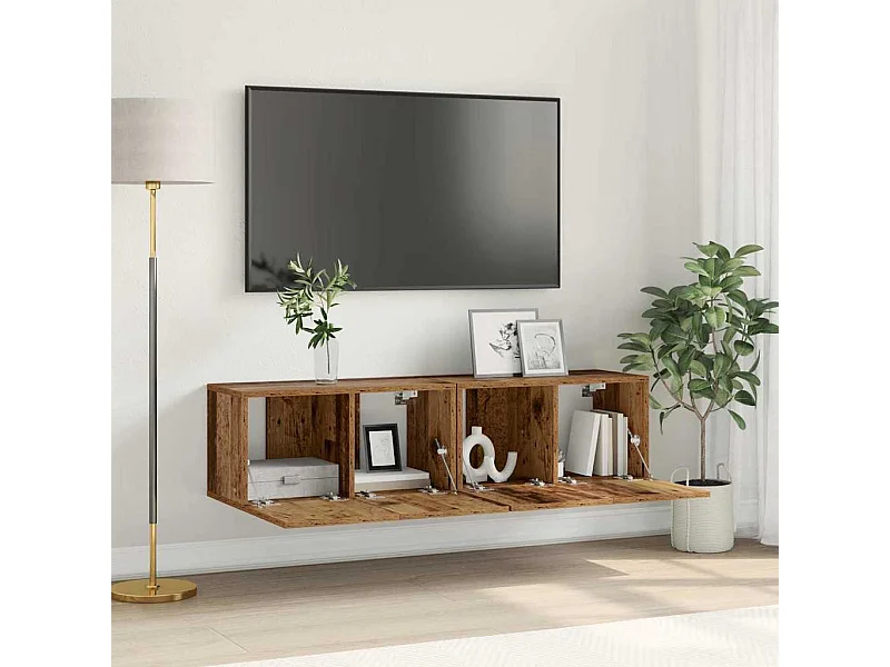 TV-kast 2 stuks Multicolor 60 x 30 x 30 cm Engineered Wood