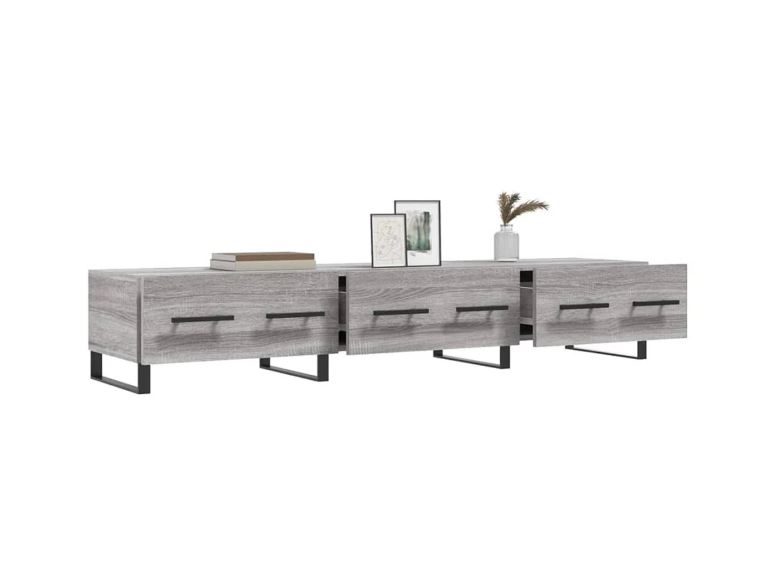 Mobile TV grigio Sonoma 150x36x30 cm in legno ingegnerizzato