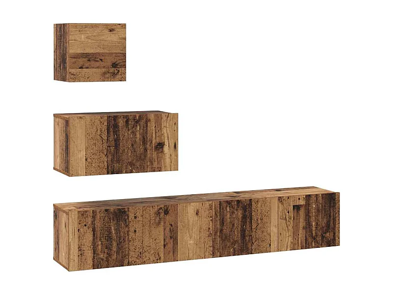 Ensemble meuble TV 4 pcs Bois ancien 80 x 30 x 30 cm