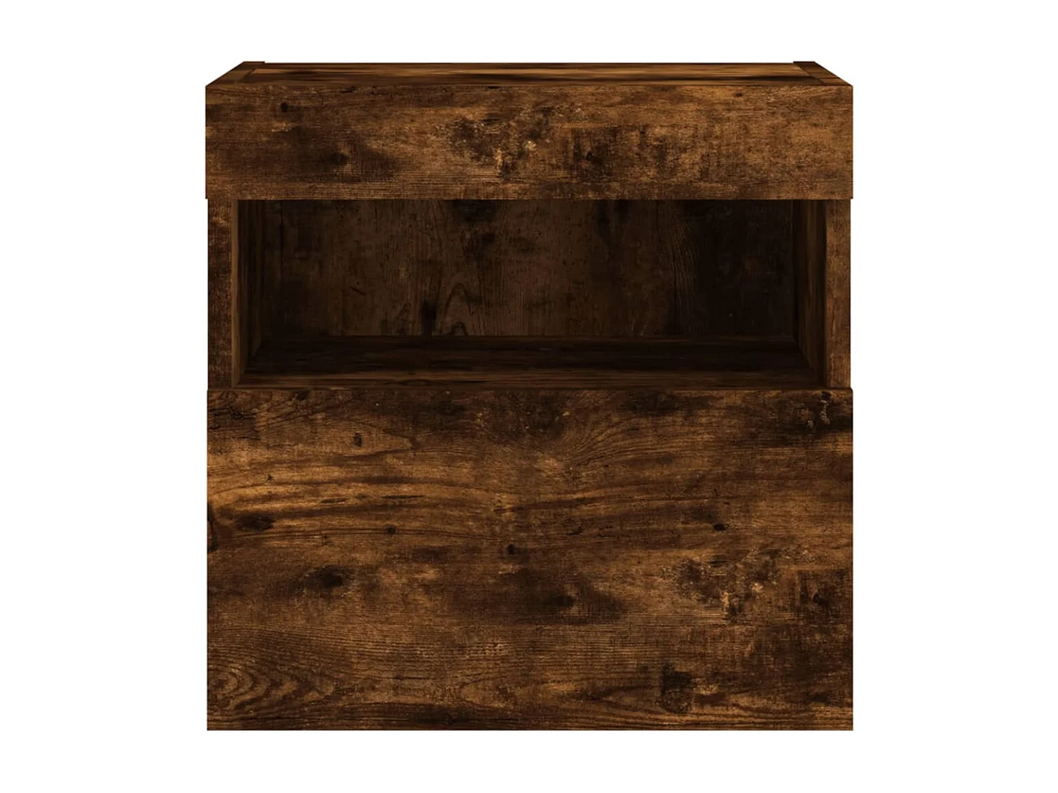 Wandmeubel met LED-verlichting gerookt eiken 40x30x40 cm