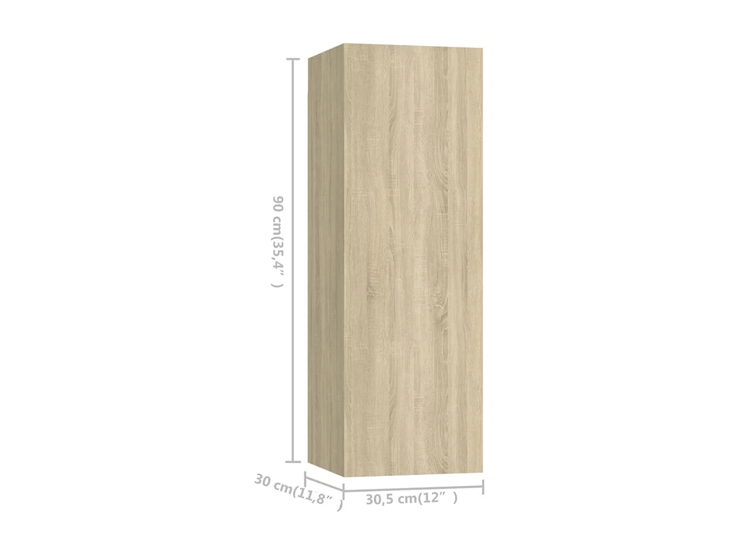 Set di mobili TV da 8 pezzi in legno ingegnerizzato Sonoma Oak