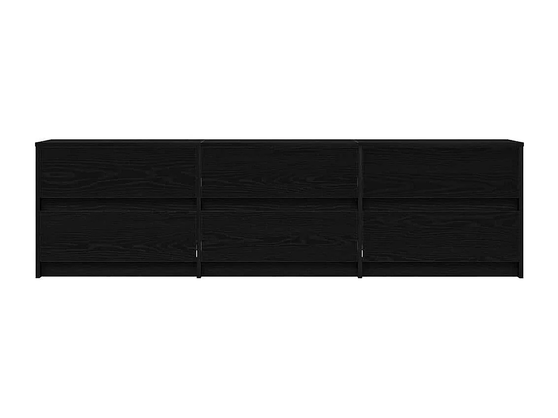 Meuble TV avec tiroir Noir 182 x 34 x 50 cm Bois d'ingénierie