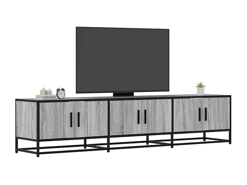 Meuble TV sonoma gris 180x35x41 cm bois d'ingénierie
