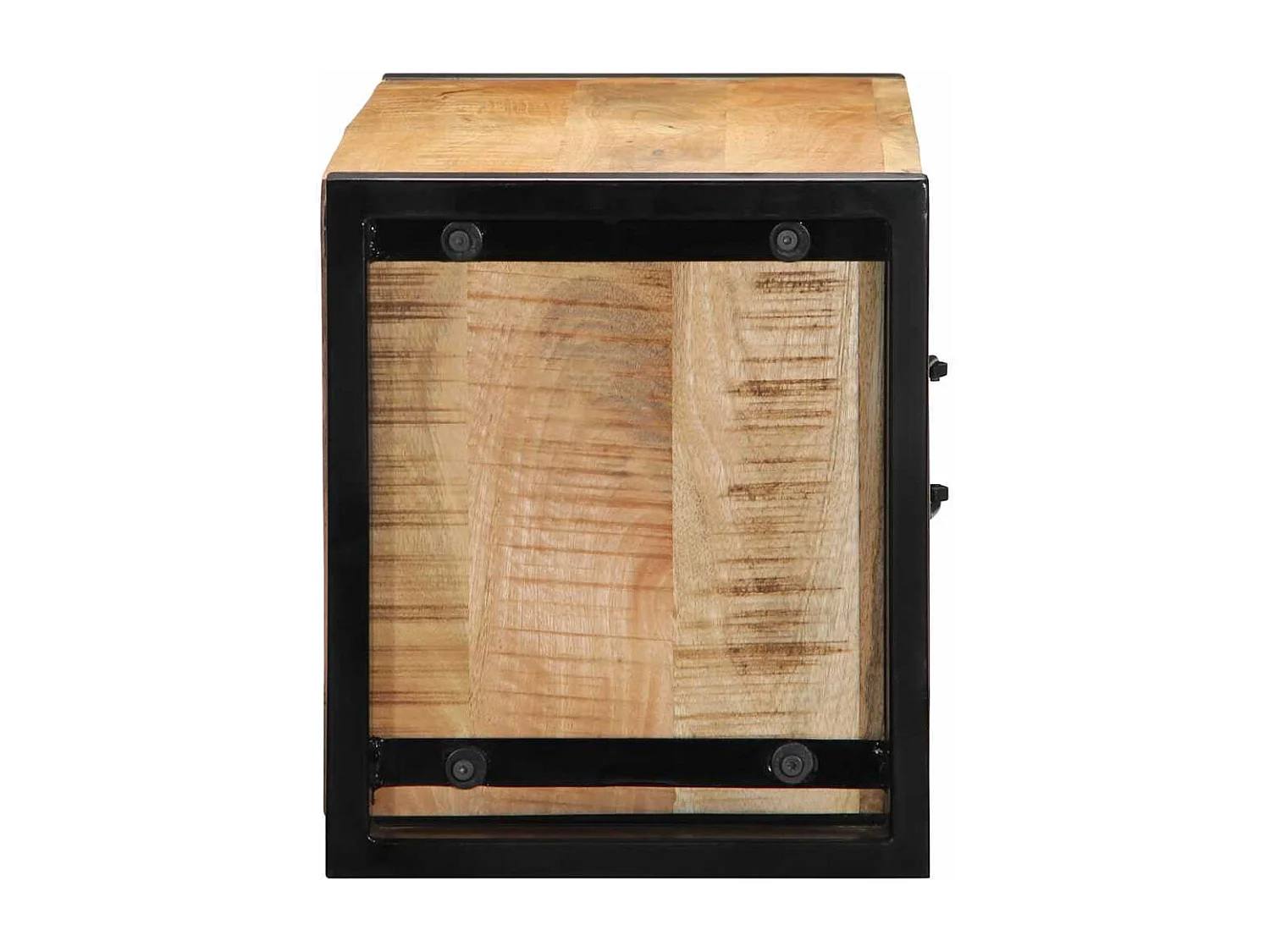 Meuble TV 80x30x35 cm bois massif de manguier brut