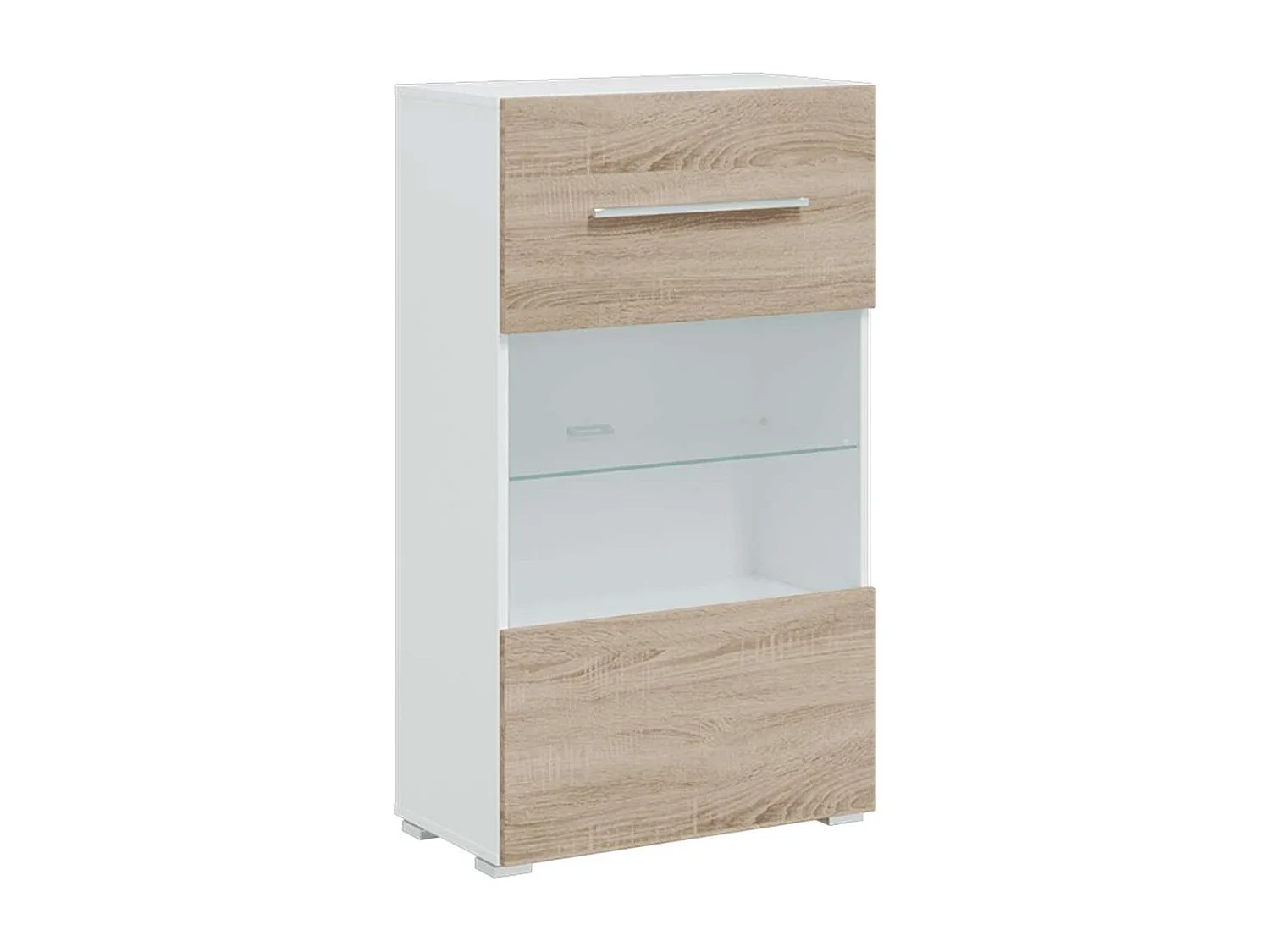 Meubles TV avec lumière LED 5pcs chêne sonoma bois d'ingénierie