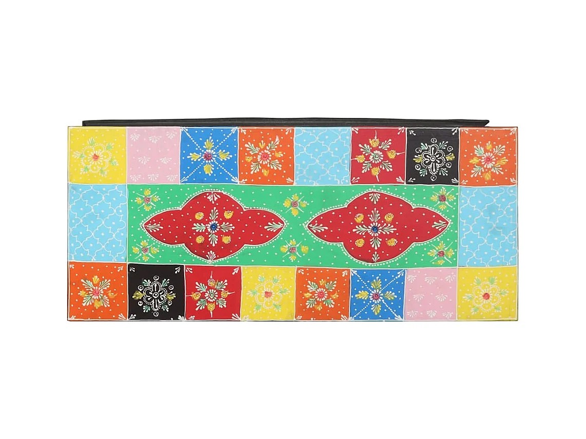 Meuble TV Multicolore 80 x 35 x 50 cm Bois de manguier massif