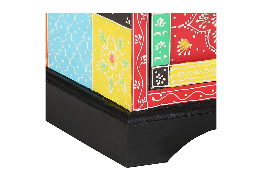 Mueble TV multicolor 80 x 35 x 50 cm Madera maciza de mango