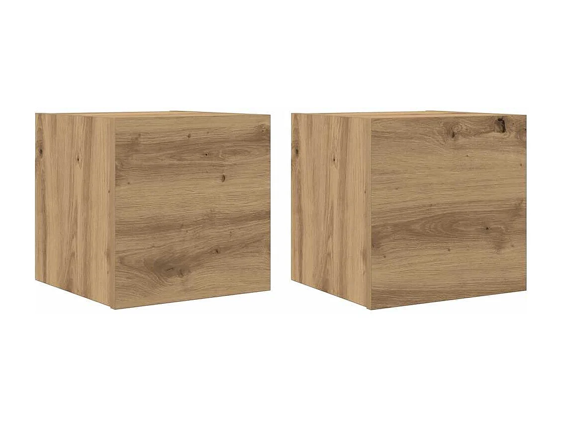 Meubles TV muraux 2 pcs chêne artisanal 30,5x30x30 cm