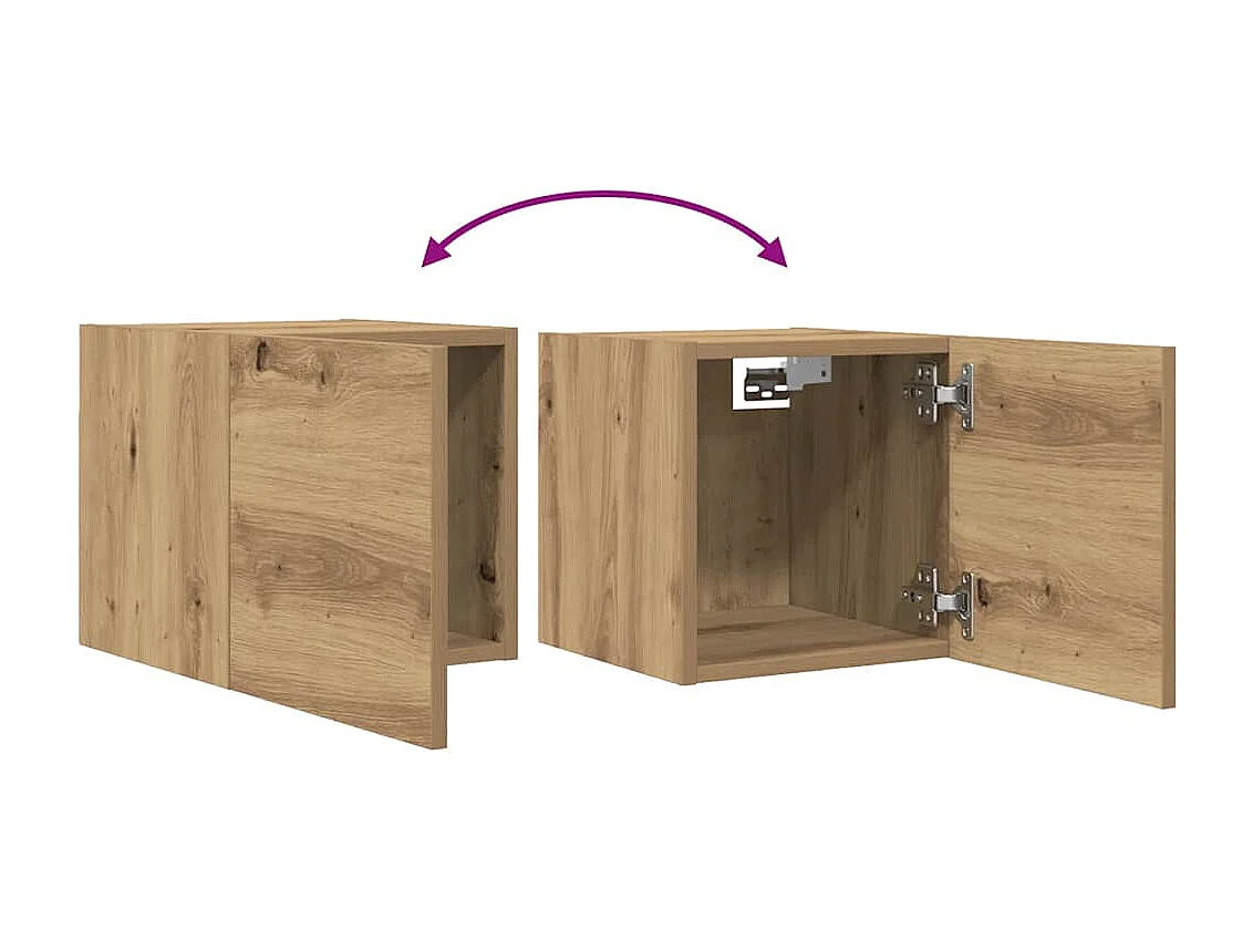Meubles TV muraux 2 pcs chêne artisanal 30,5x30x30 cm