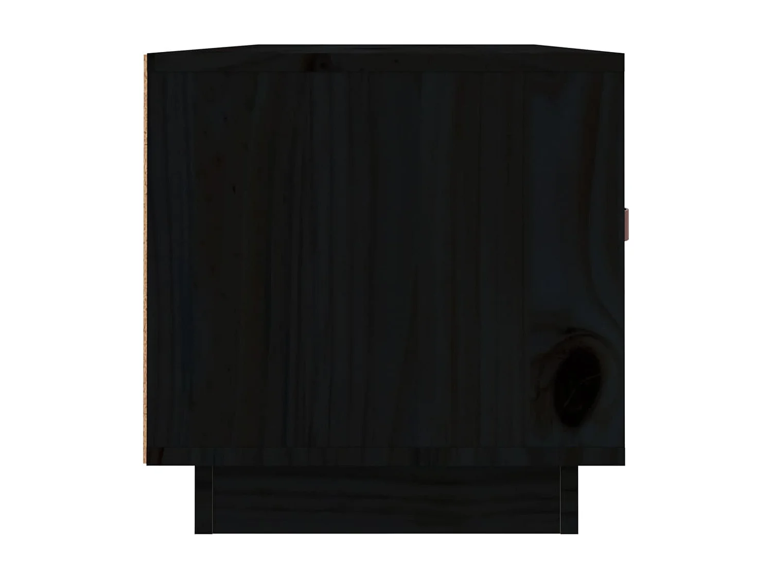 Zwarte tv-kast 80x34x35 cm Massief grenenhout