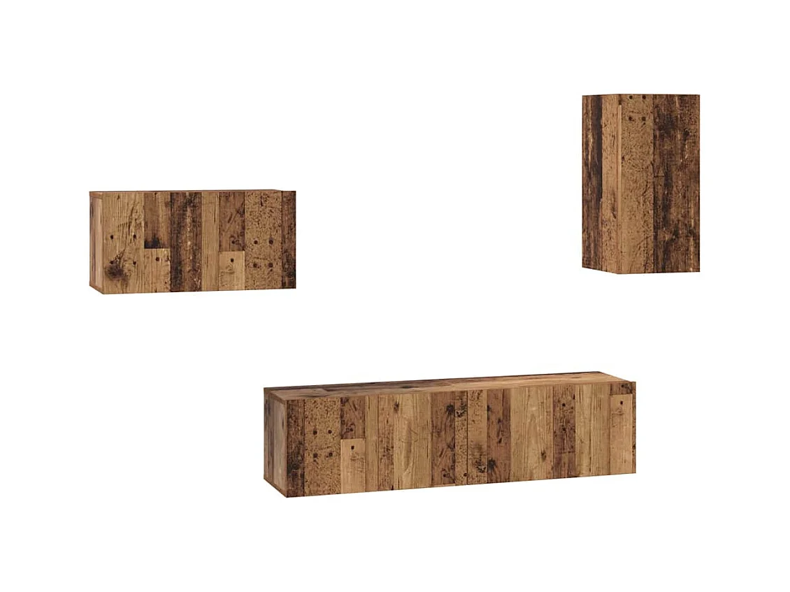 Ensemble meuble TV 4 pcs Bois ancien 30.5 x 30 x 60 cm