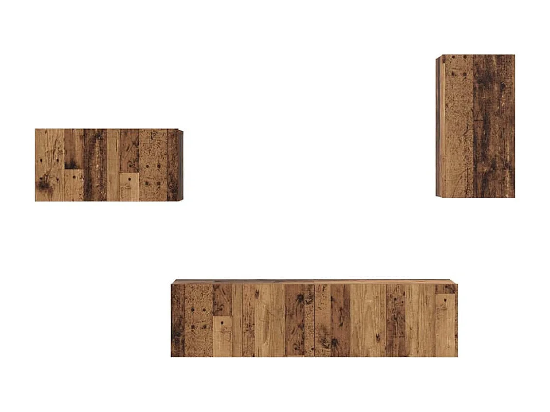 Ensemble meuble TV 4 pcs Bois ancien 30.5 x 30 x 60 cm