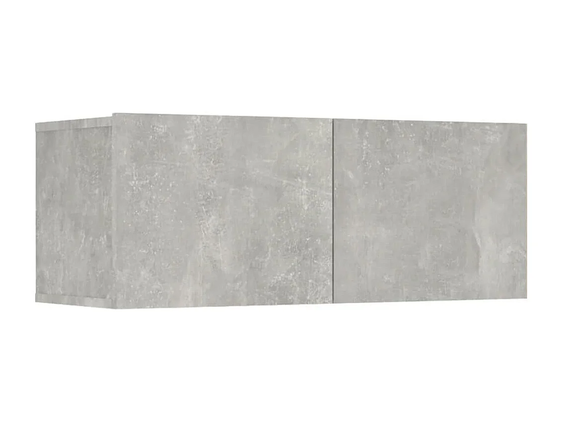 Mueble de TV 4 piezas gris hormigón 80x30x30 cm madera de ingeniería