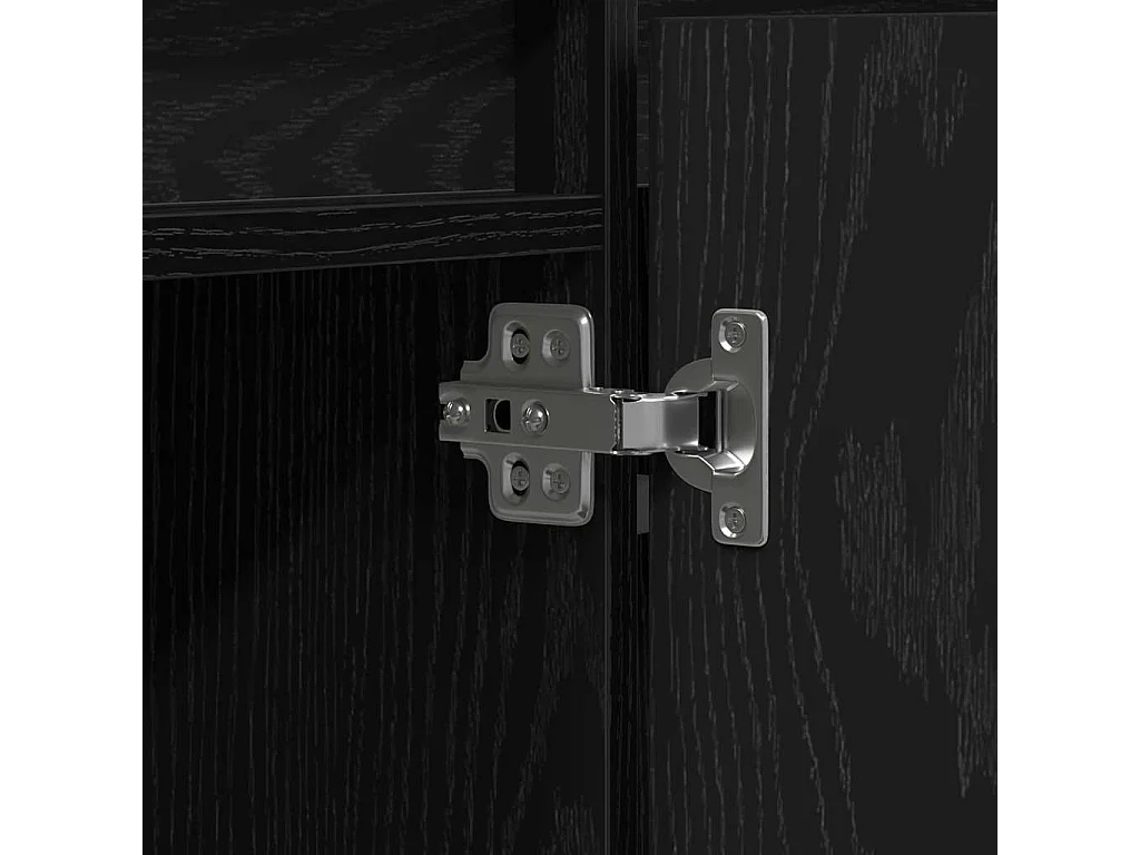 Meuble TV avec LED Chêne noir 180 x 38 x 49 cm