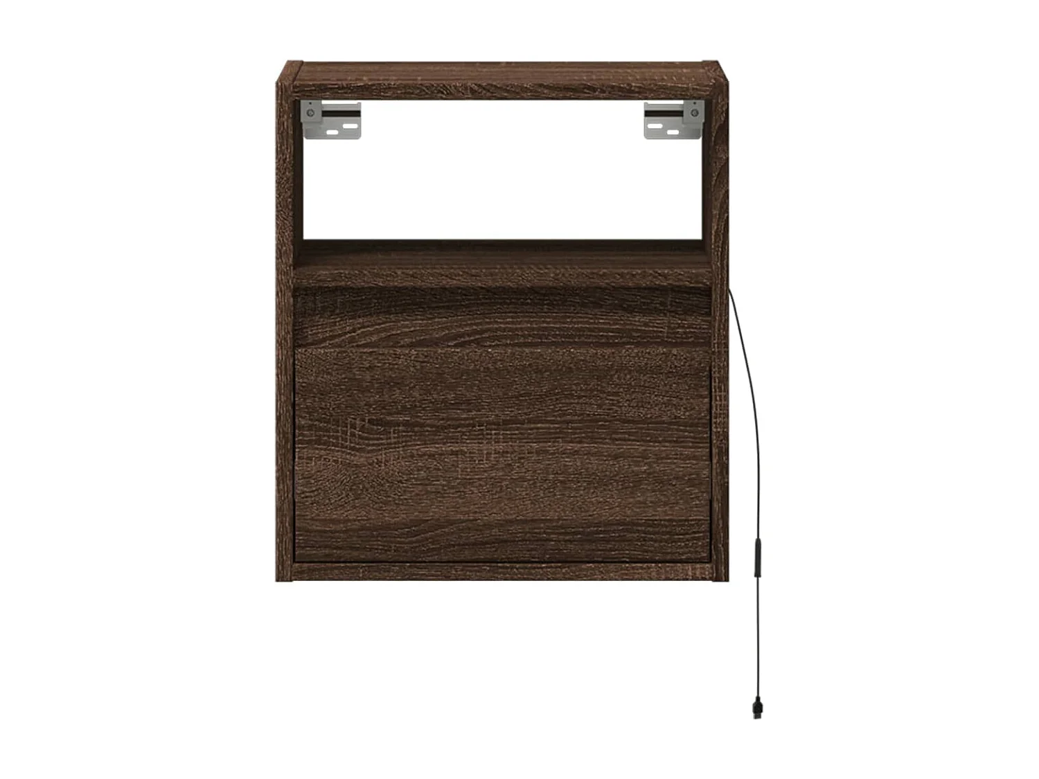 Mobili TV a parete con luci LED, 2 pezzi, rovere marrone, 41x31x45 cm