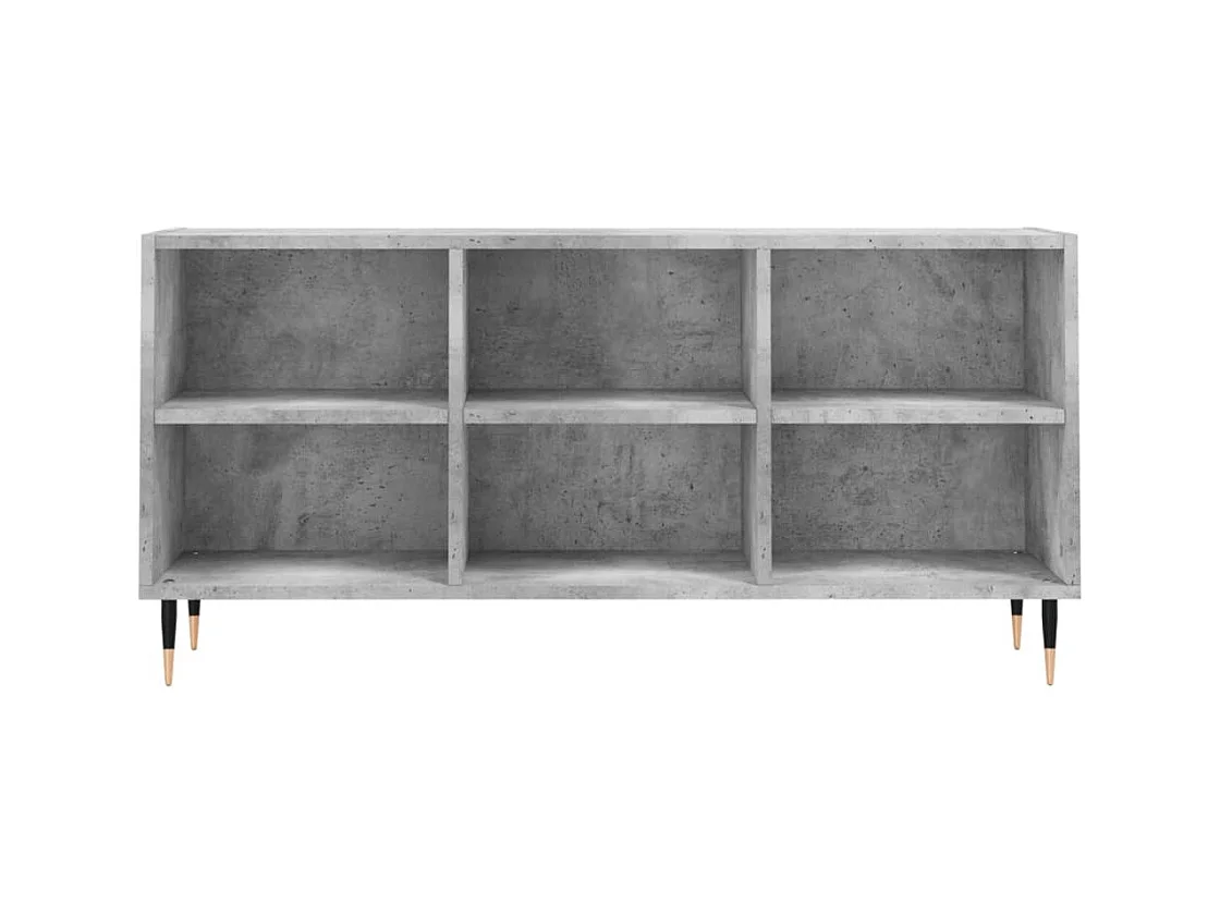 Meuble TV gris béton 103,5x30x50 cm bois d'ingénierie
