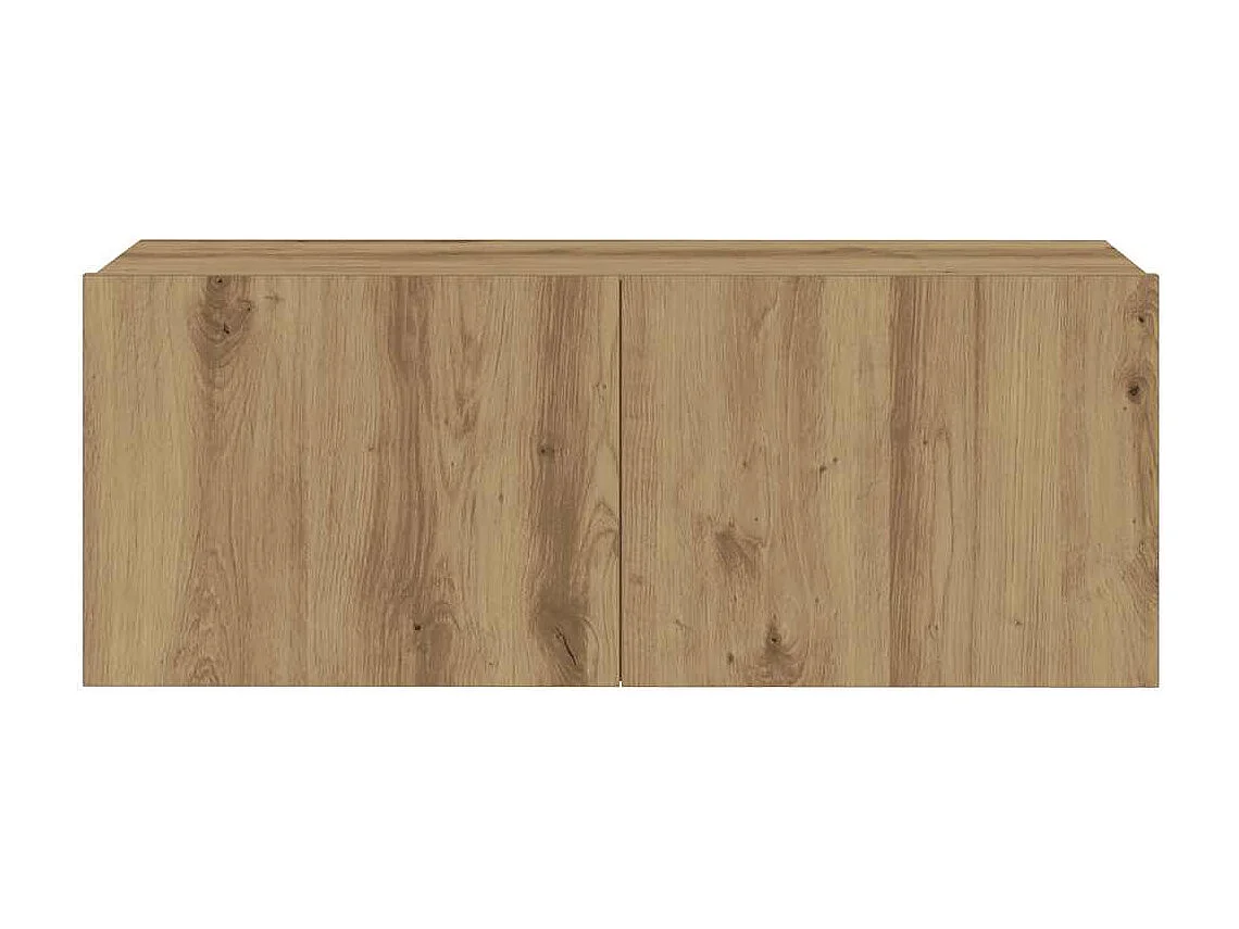Mobili TV da parete a 3 pezzi, rovere lavorato a mano, legno ingegnerizzato
