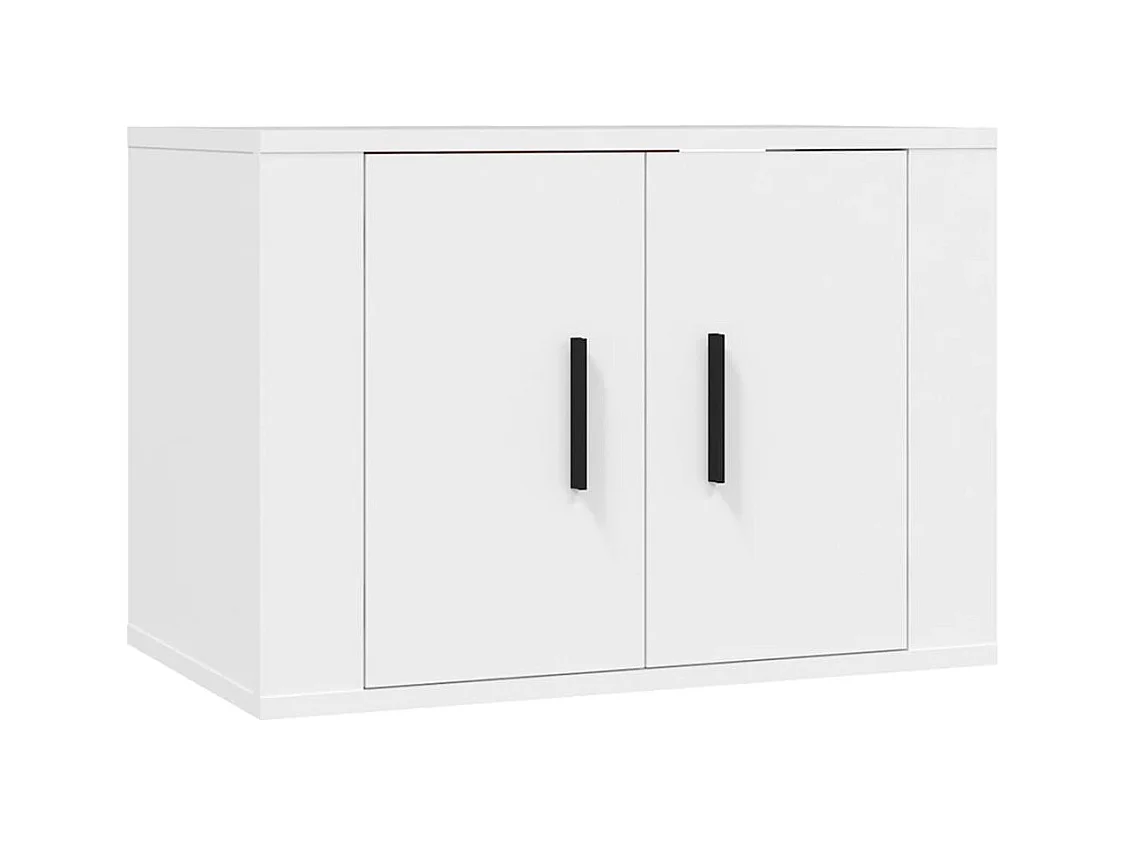 Ensemble de meubles TV 3 pcs Blanc Bois d'ingénierie