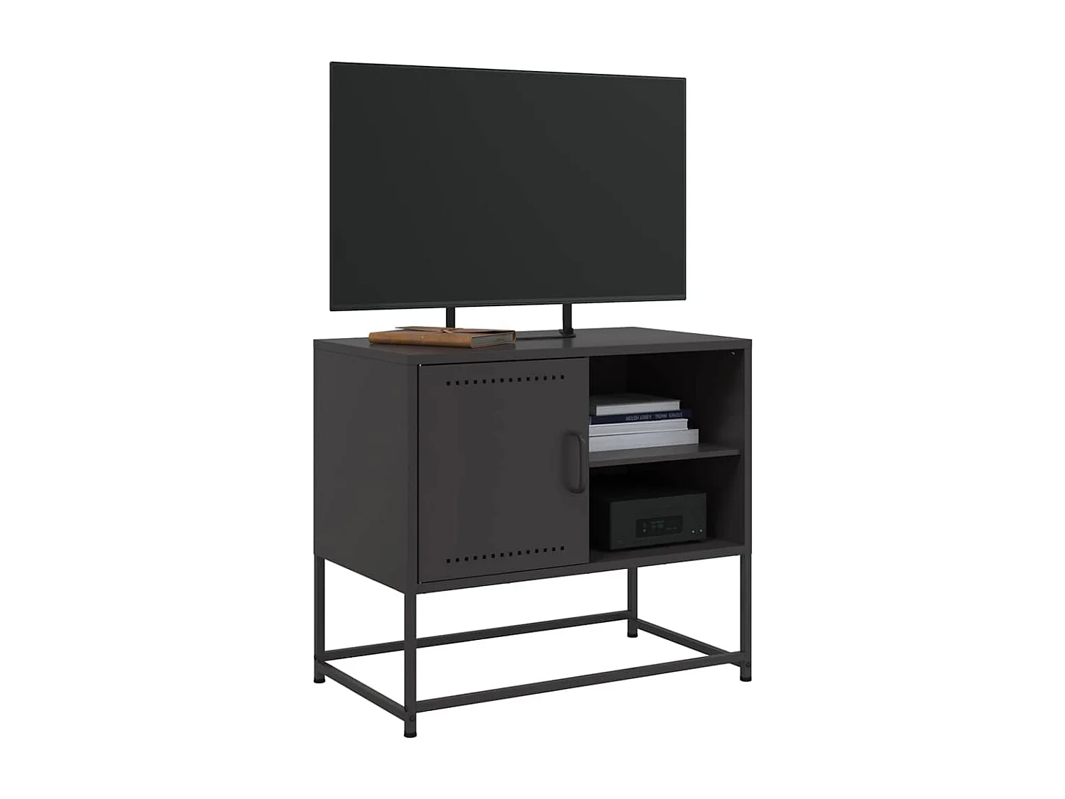 Zwarte tv-kast 68x39x60,5 cm staal