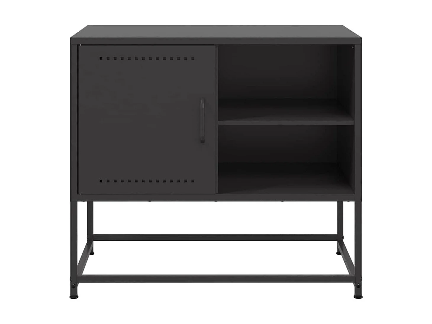Zwarte tv-kast 68x39x60,5 cm staal
