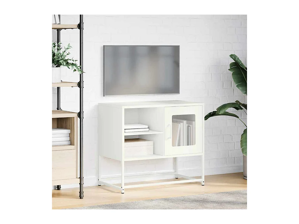 Witte tv-kast 68x39x60,5 cm staal