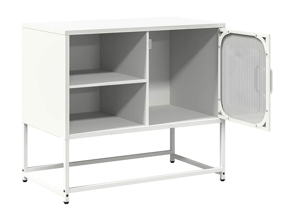 Witte tv-kast 68x39x60,5 cm staal