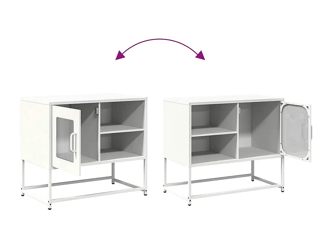 Witte tv-kast 68x39x60,5 cm staal