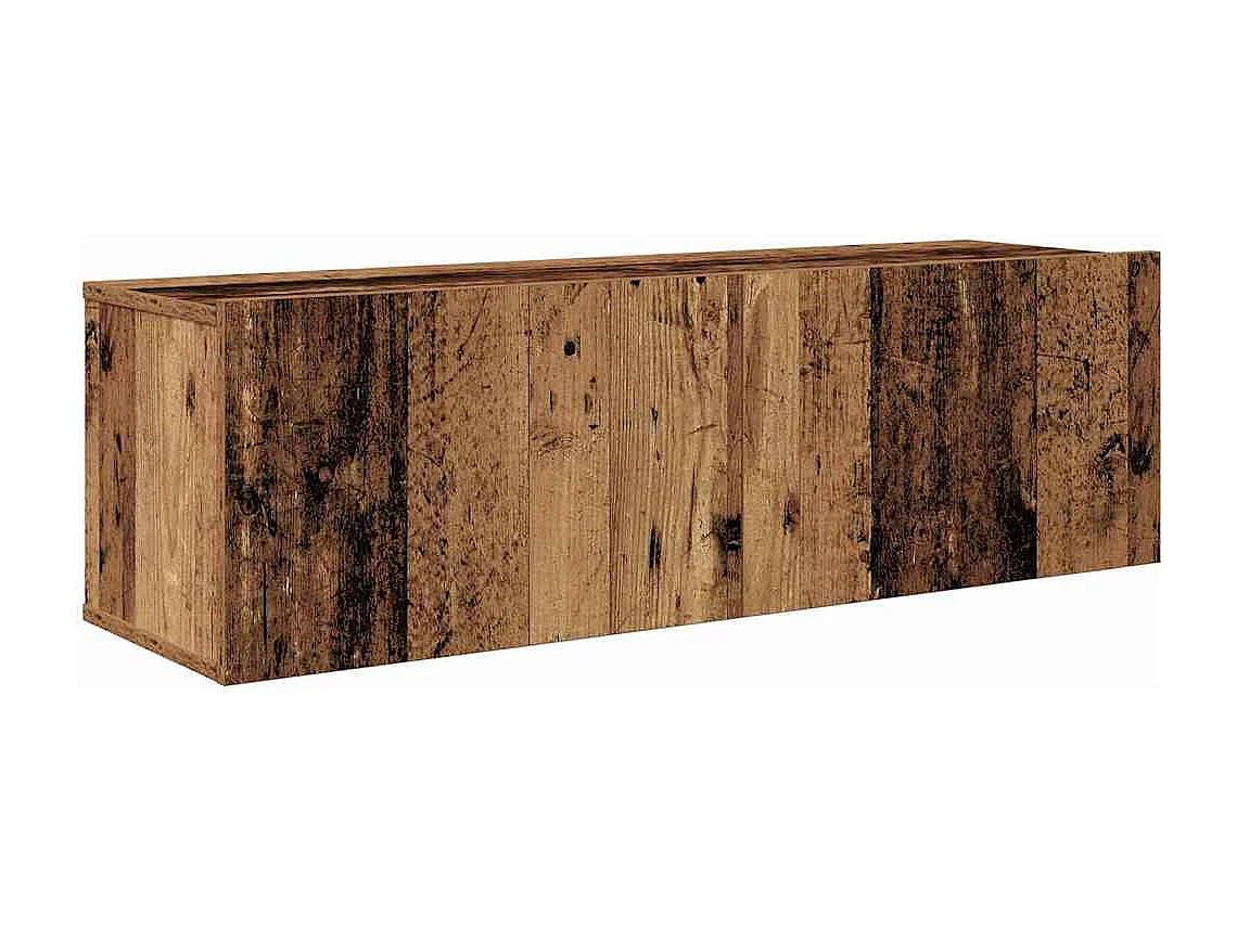 6-teiliges TV-Ständer-Set, Antikholz, Standard, mittel